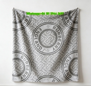 Burberry Flannel Throw Blanket Monogram Circle Print Sofa Blanket B148